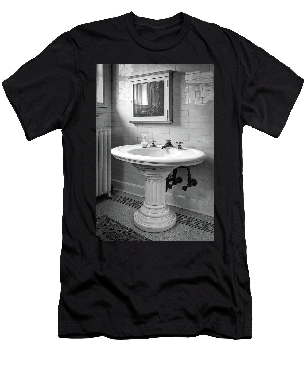 Vintage Pedestal Bathroom Sink Nikolyn Mcdonald T-Shirt