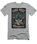 Vintage Poster Motorcycle Theme Skull Pistons and Wrenches Amy Turner T-Shirt