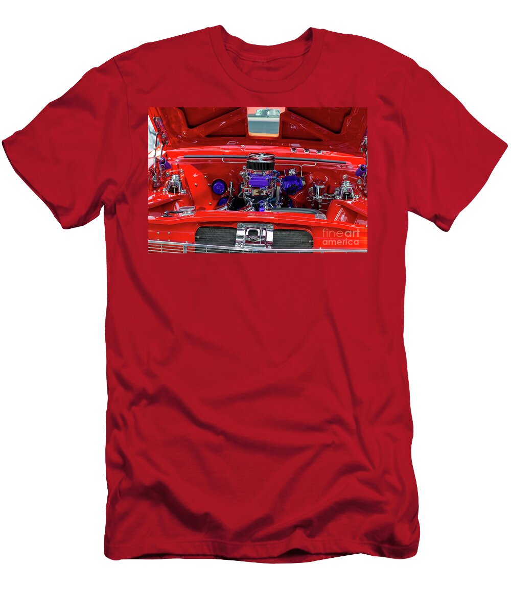 Vintage Red Hotrod Engine Terry Weaver T-Shirt