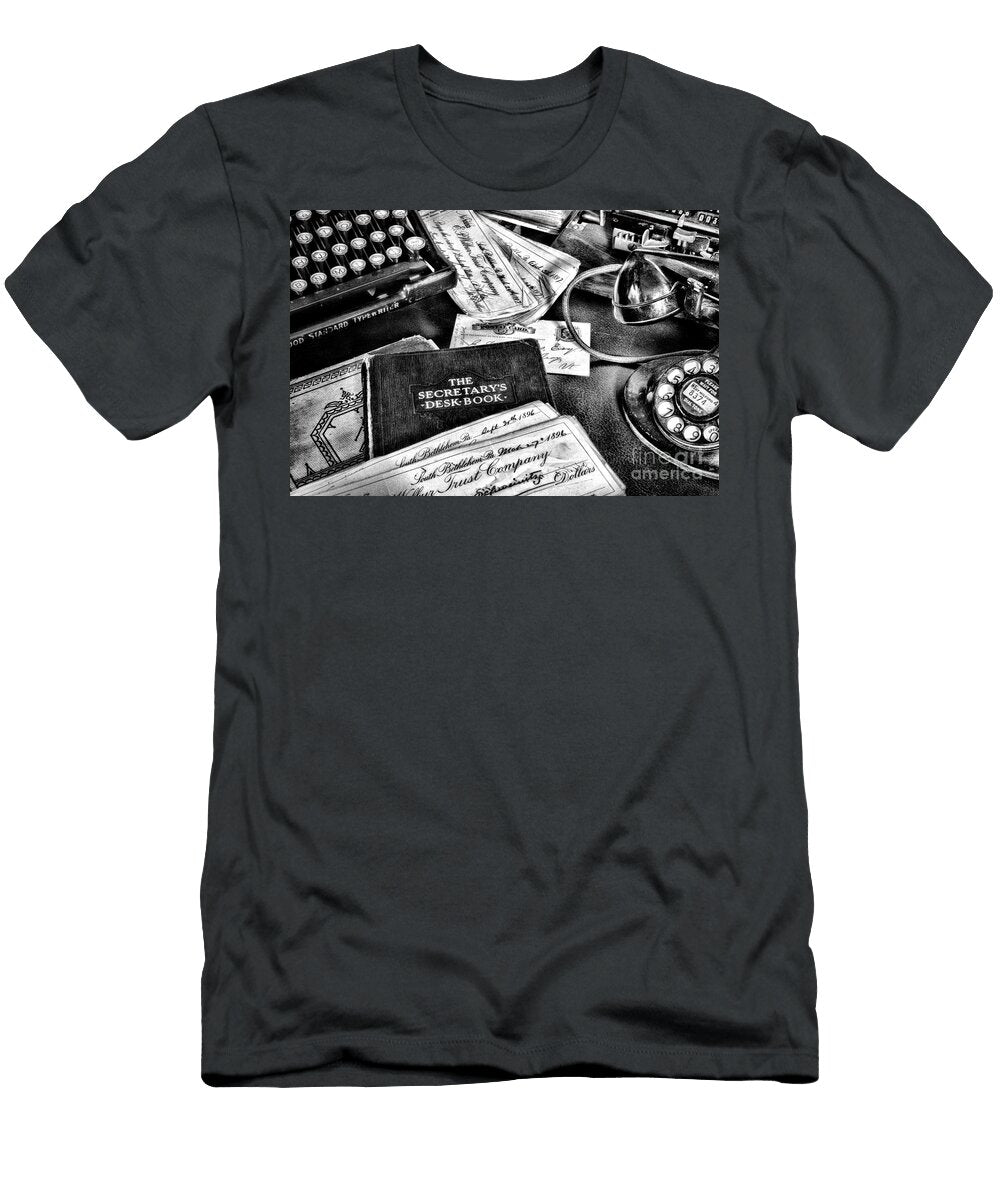 Vintage Secretary Desk Black and White Paul Ward T-Shirt