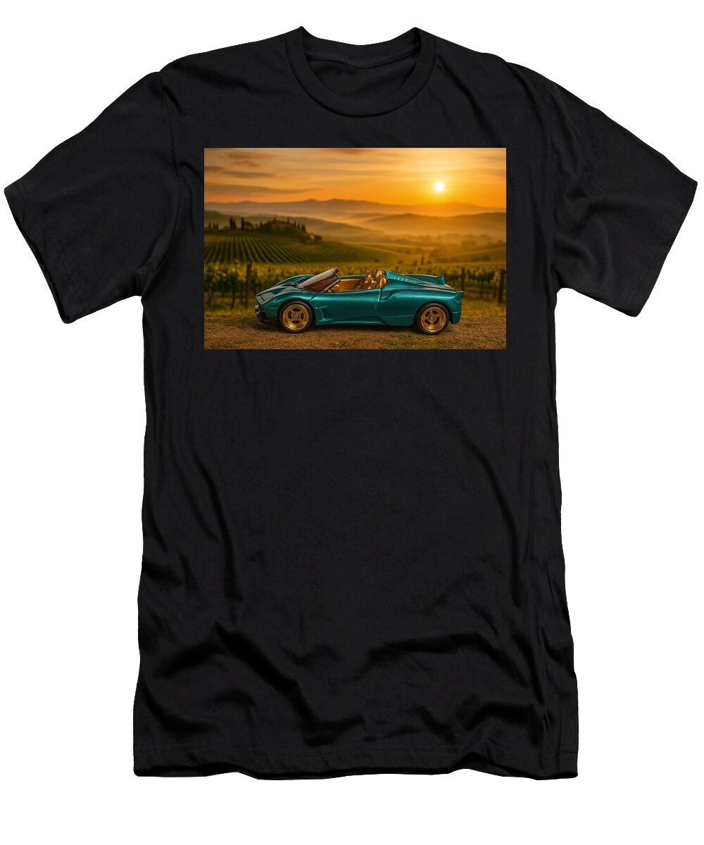 Vintage Sports Car At Sunset Bruce Roker T-Shirt