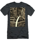 Vintage Ticker Tape Stock Market Machine Retro Sepia Paul Ward T-Shirt