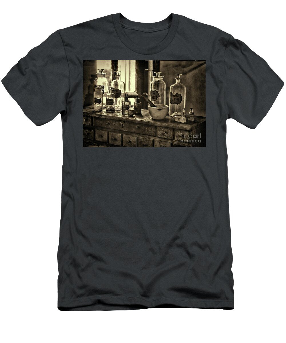 Vintage Top Shelf Pharmacy Sepia Paul Ward T-Shirt