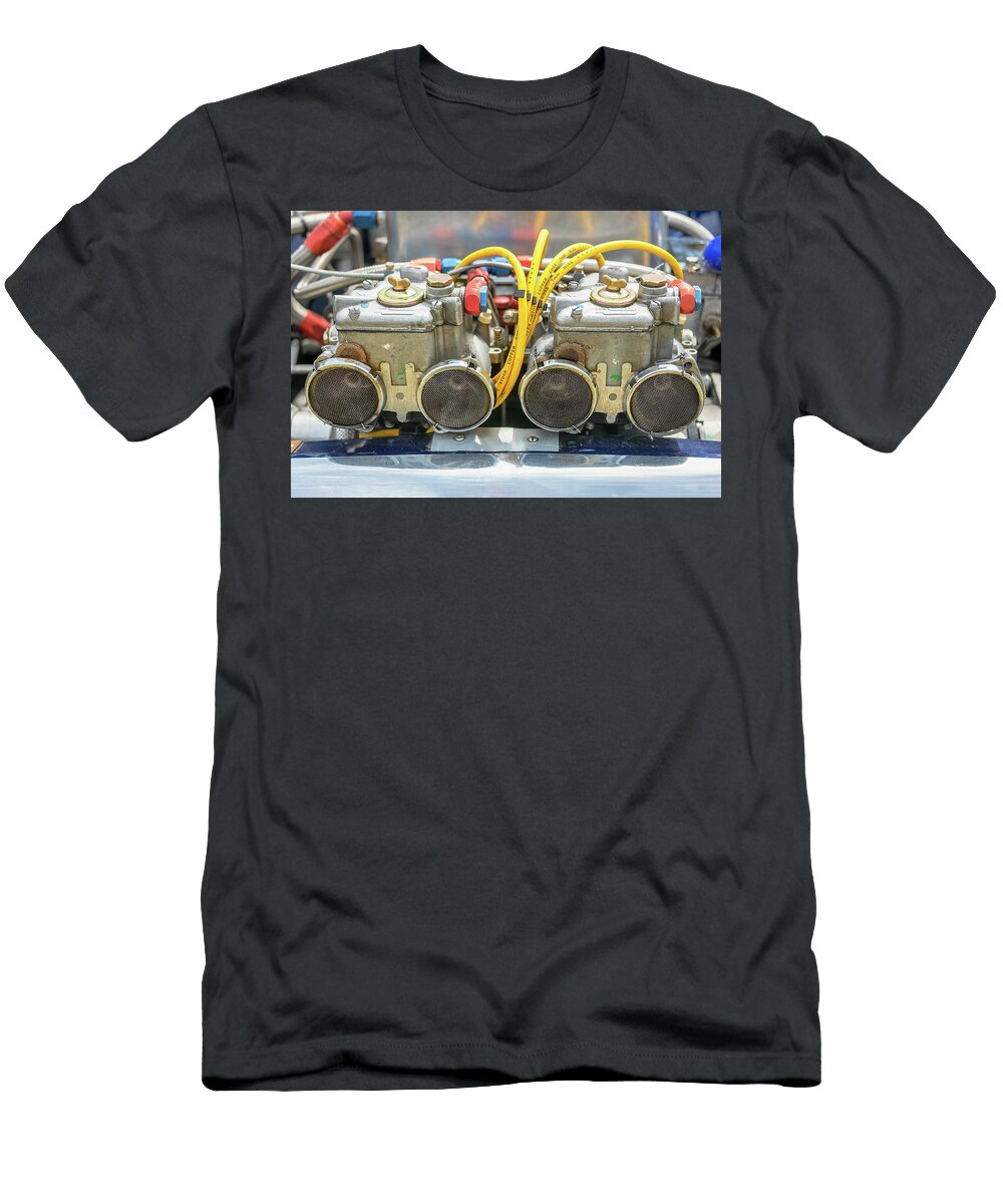 Vintage Weber Dcoe Side Draft Carburetors At Cayce South Carolina John Kirkland T-Shirt