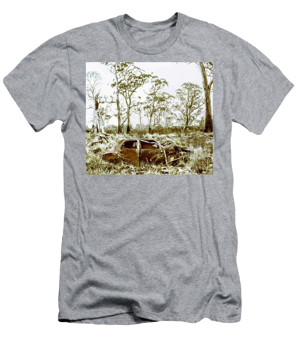 Vintage Winter Car Wreck Jorgo Photography Wall Art Gallery T-Shirt