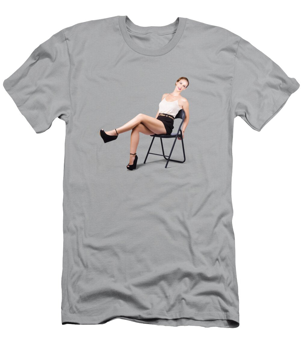 Vintage Woman Relaxing on Chair Jorgo Photography T-Shirt