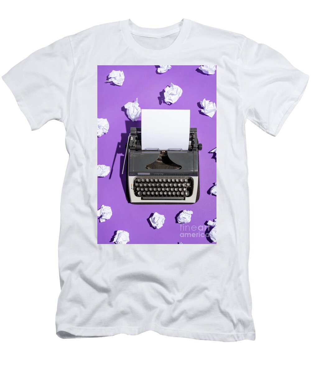 Vintage Writing Machine with a Blank Sheet of Paper Michal Bednarek T-Shirt