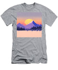 Violet Pixel Art Mountain Brandway T-Shirt