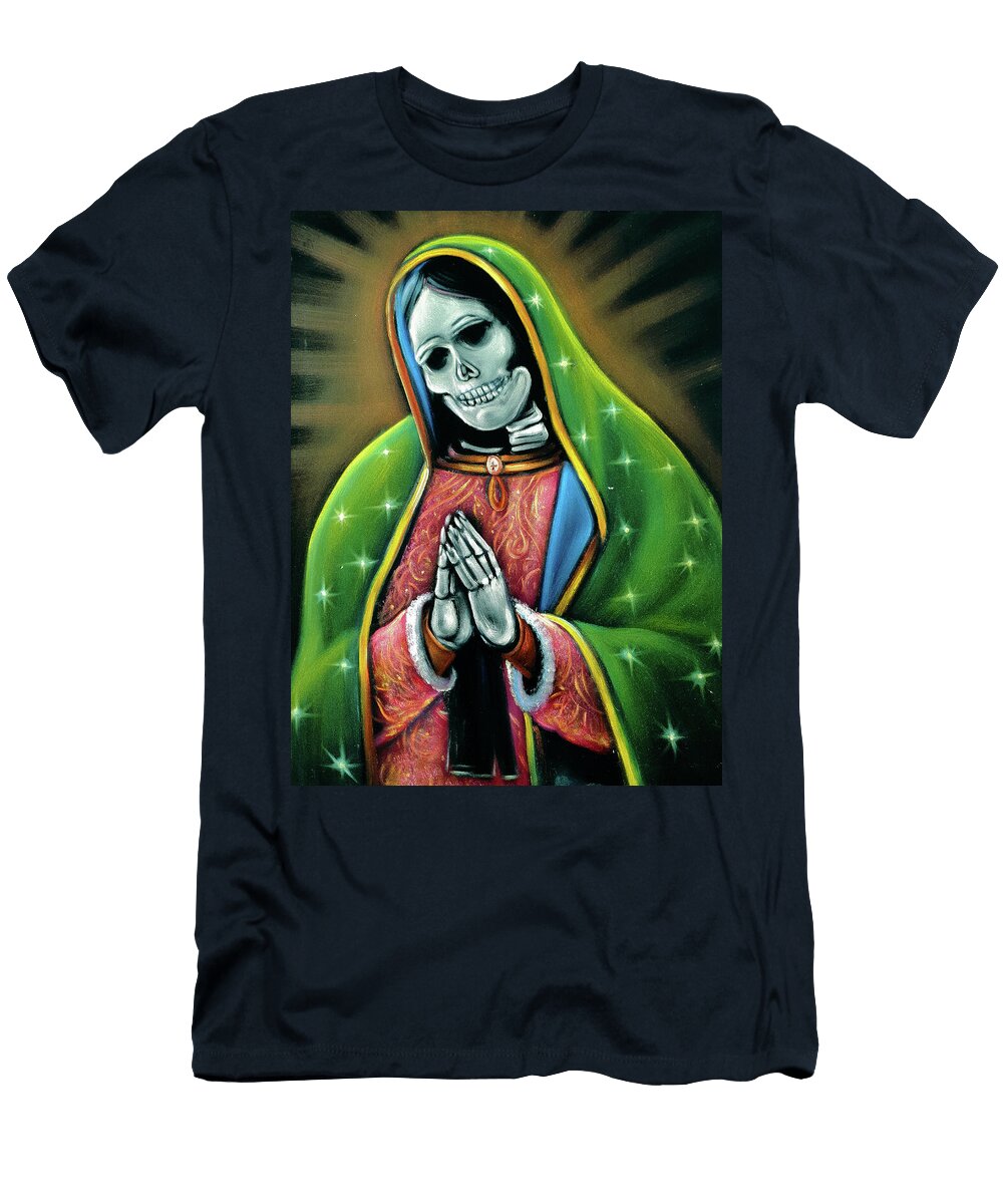 Virgin of Guadalupe Calavera Sa270 Santos T-Shirt
