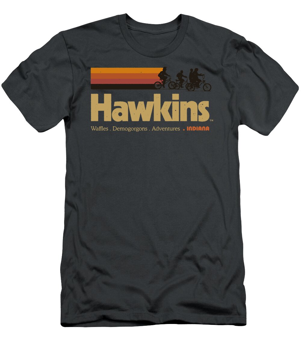 Visit Hawkins Indiana Vintage 80 S Tv Series Elea Glas T-Shirt