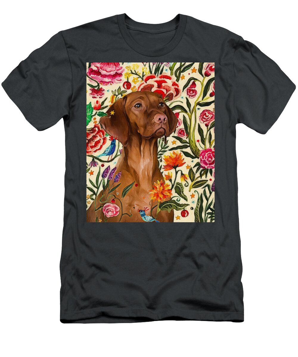 Vizsla and Flowers Zelda Tessadori T-Shirt