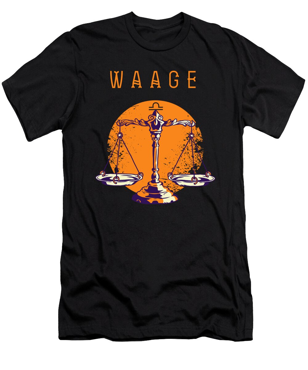 Waage Birth Sign Astrology Horoscope Libra Gift Thomas Larch T-Shirt