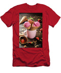 Wafer Cones with Strawberry Icecream in Pink Mug on Wooden Kitch Olena Mykhaylova T-Shirt