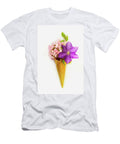 Waffle Cone Lilac Pink Flowers Irina Safonova T-Shirt
