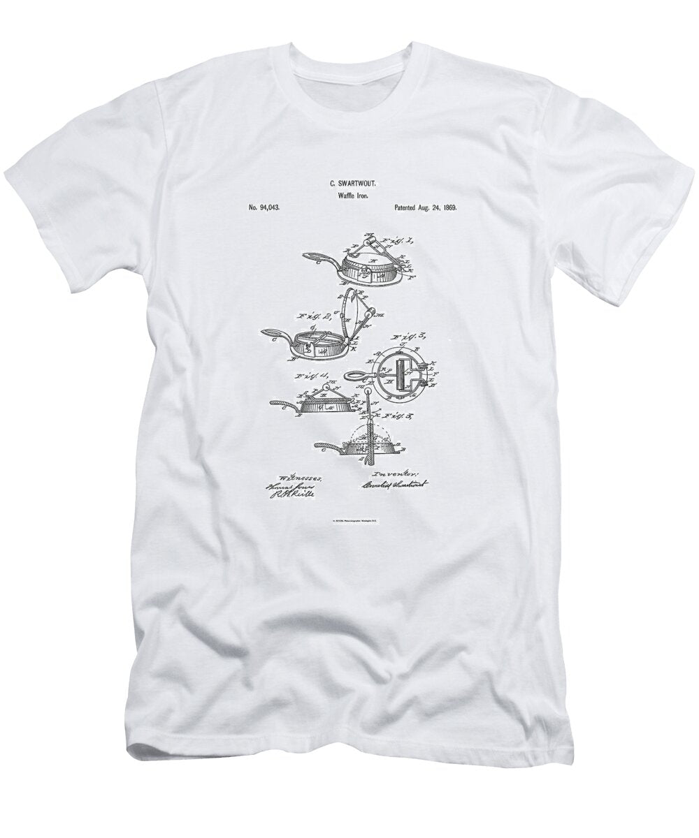 Waffle Iron Patent Drawings Bill Swartwout Photography T-Shirt