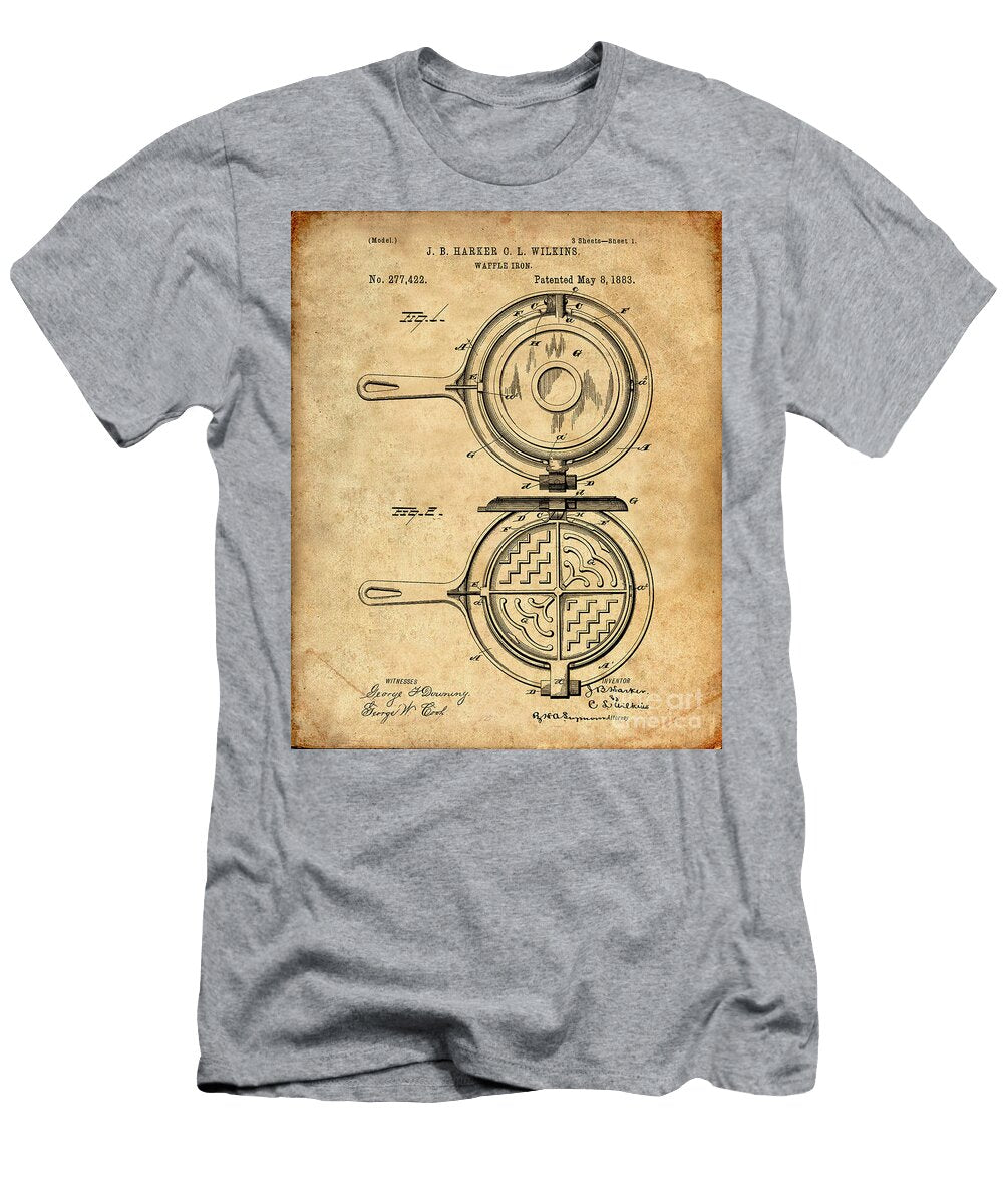Waffle Iron Patent Print Visual Design T-Shirt