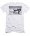 Wagon Chassis Along the Shore At Fayette Michigan State Park in Winter Randall Nyhof T-Shirt