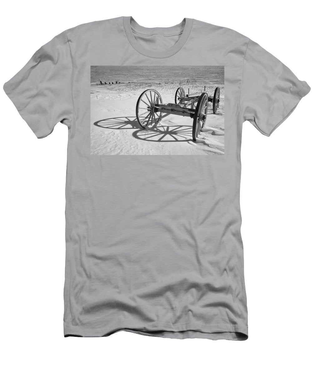 Wagon Chassis Along the Shore At Fayette Michigan State Park Randall Nyhof T-Shirt