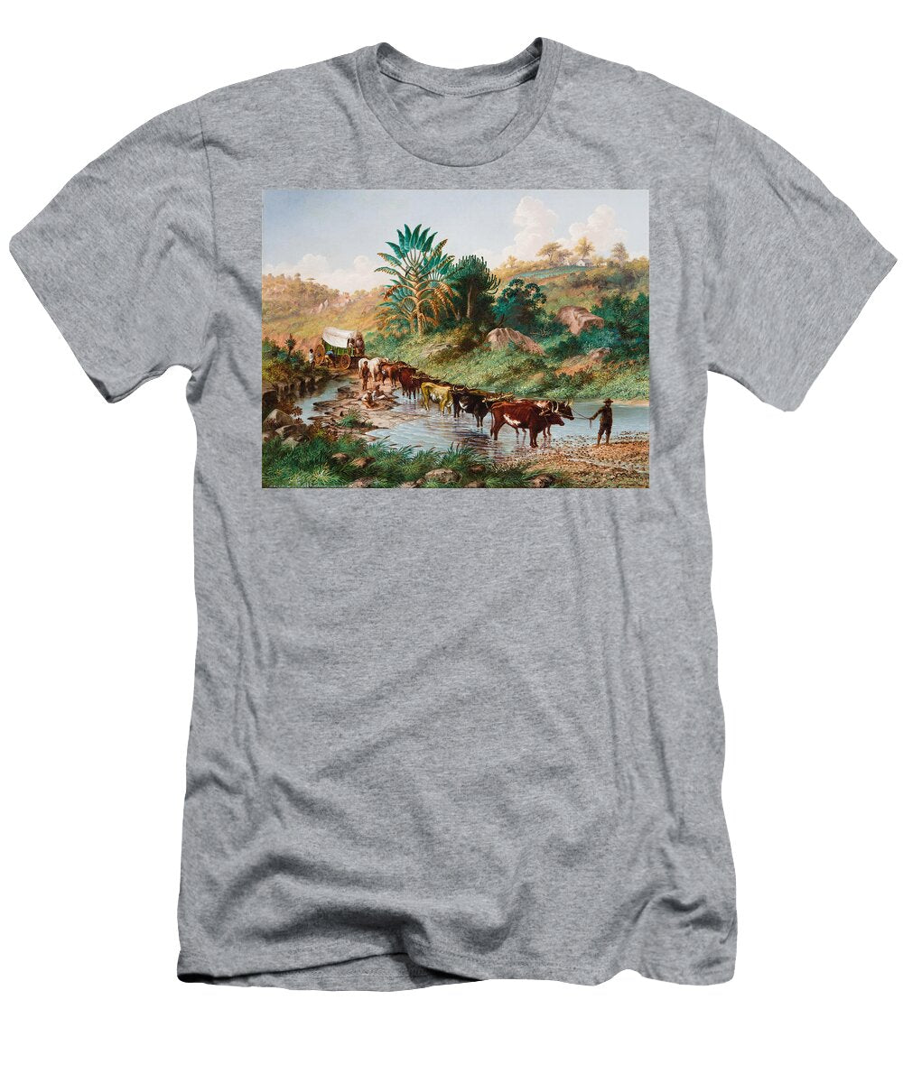 Wagon Crossing a Drift Natal Thomas Baine T-Shirt