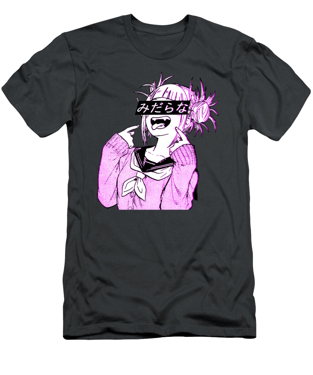 Waifu Anime Neko Vaporwave Glitch Manga Girl Glenn Tilia T-Shirt