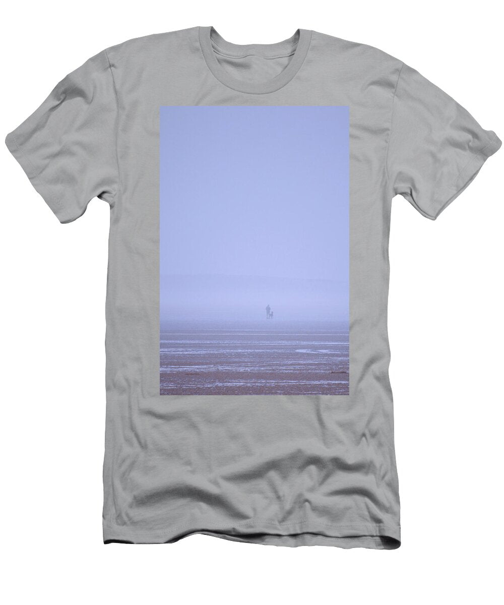 Walking the Dog in the Mist Karen Lawrence T-Shirt