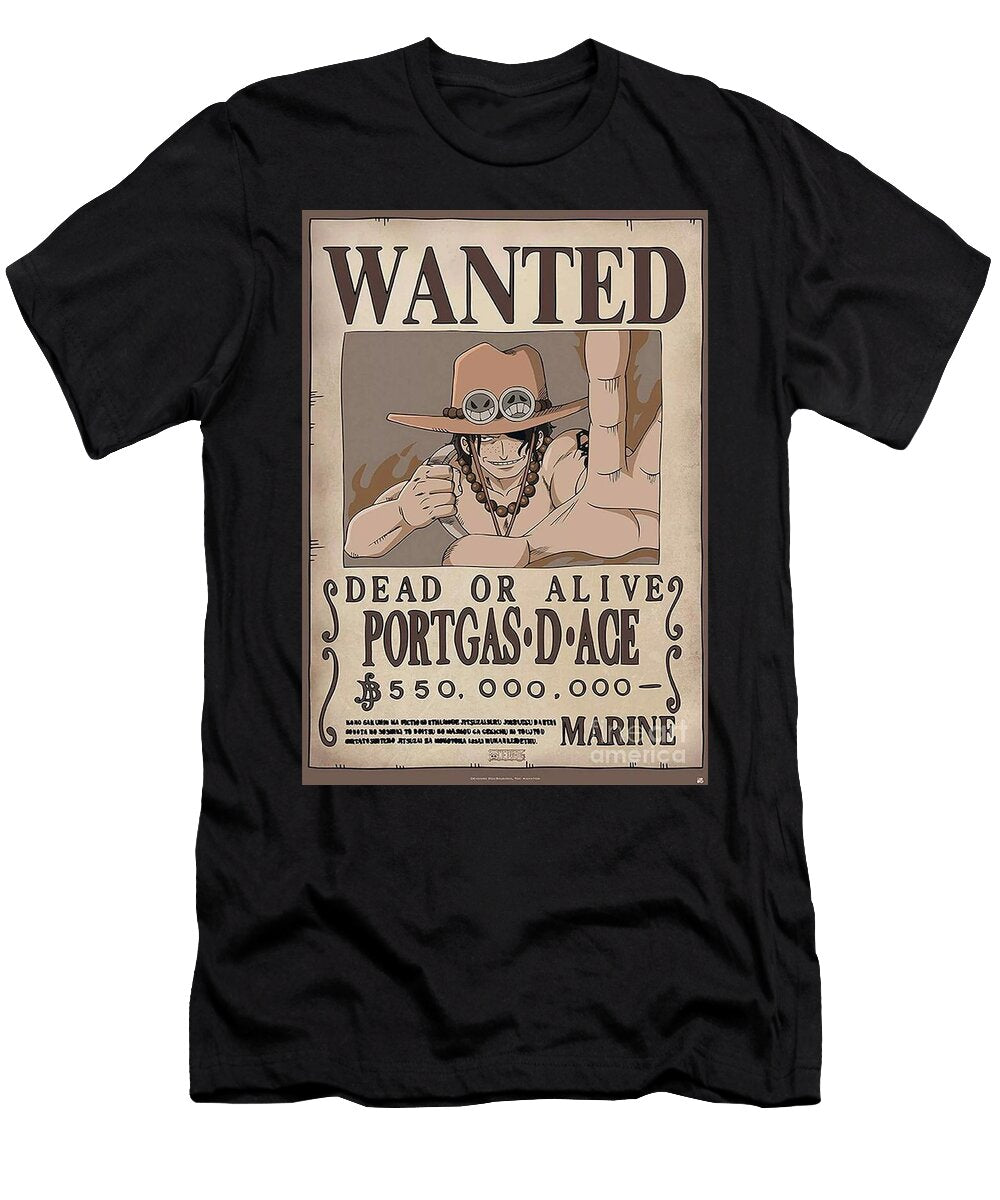 Wanted Poster Portgas D Ace Adrain Zemlak T-Shirt