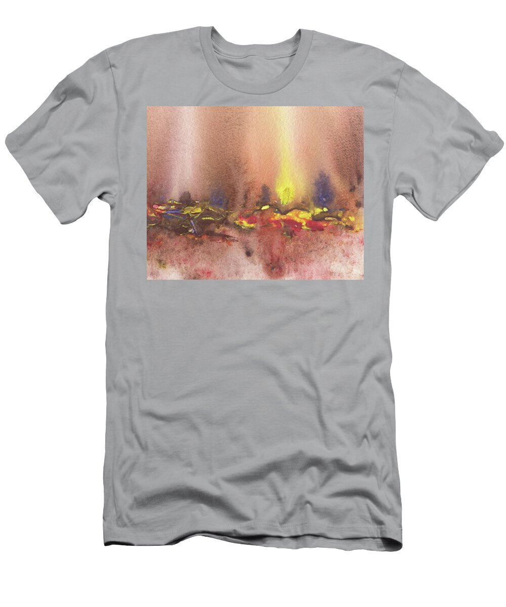 Warm Mystical Abstract Landscape with Light Irina Sztukowski T-Shirt