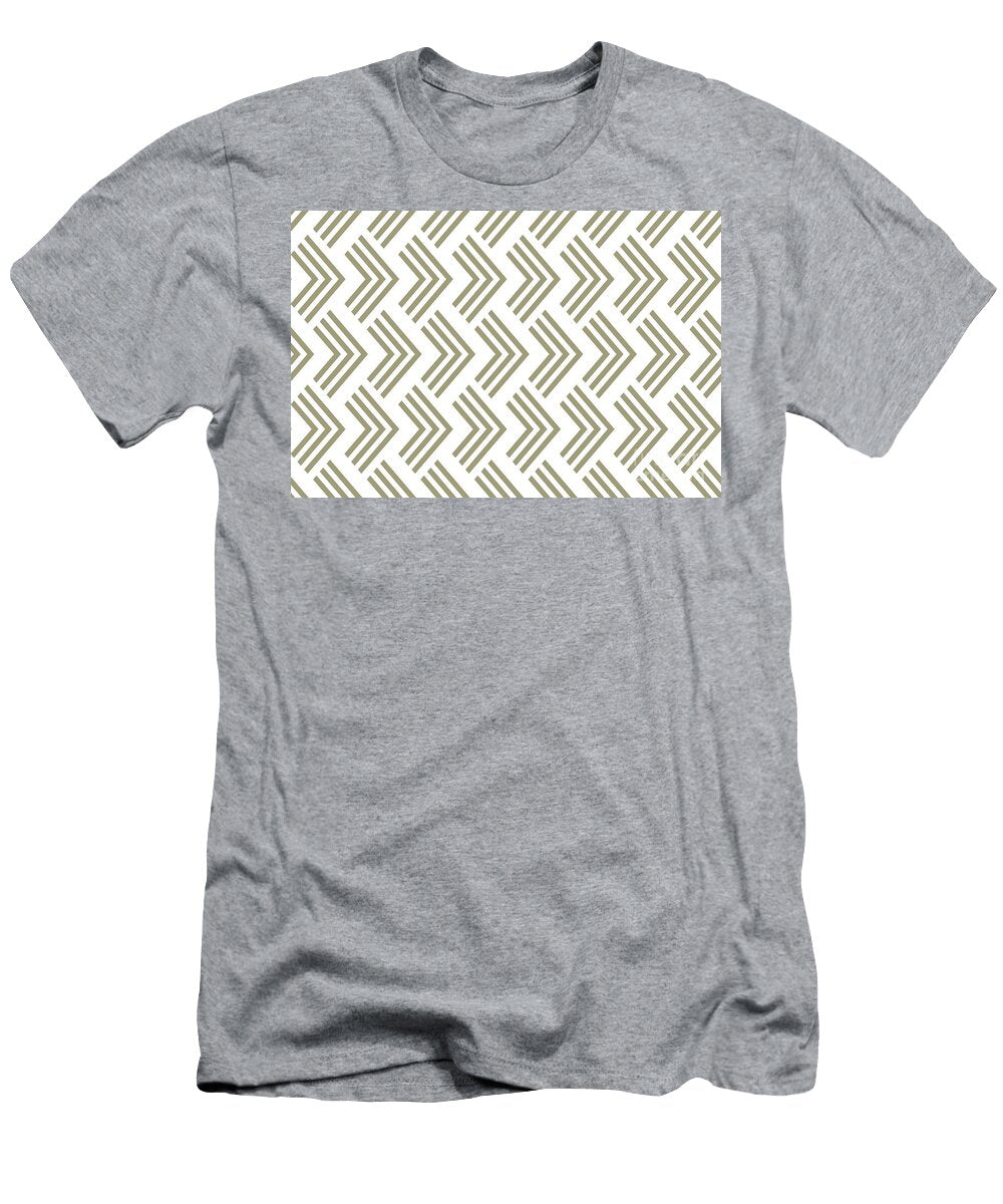 Warm Taupe and White Chevron Arrow Pattern Petite Pattern Minimal Graphic Designs T-Shirt