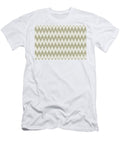Warm Taupe and White Stripe Chevron Ripple Pattern Petite Pattern Minimal Graphic Designs T-Shirt