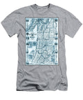 Washington County New York Vintage Historical Map 1853 Blue Carol Japp T-Shirt