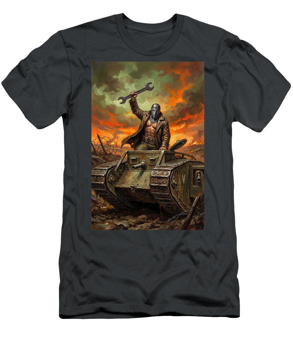 Wasteland Warrior Tank Commander Titan Lore Co T-Shirt