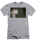 Watchful and Alert Adult Snow Leopard Face Closeup with Space Fo Jane Rix T-Shirt