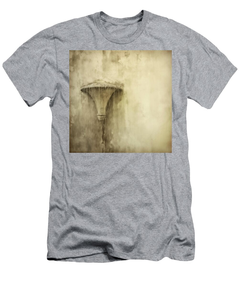 Water Flowing Over Marble Wall Fountain Yo Pedro T-Shirt