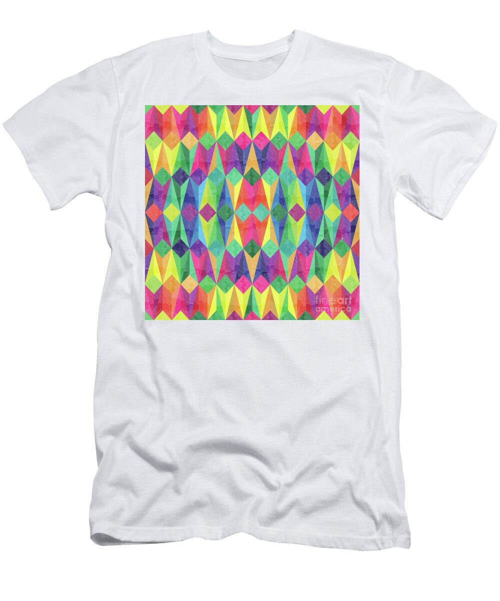 Watercolor Geometric Background Amir Faysal T-Shirt