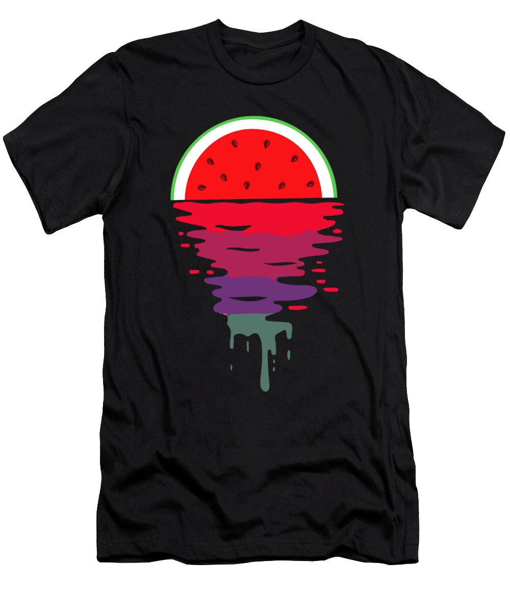 Watermelon Lover Vaporwave Sunset 80s Tropical Huynh Thien Qui T-Shirt