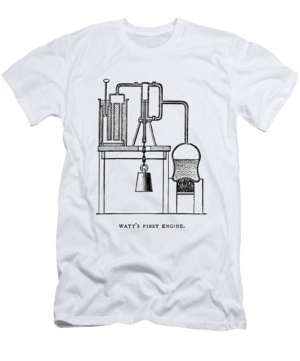Watts First Steam Engine 18th Century British Library T-Shirt