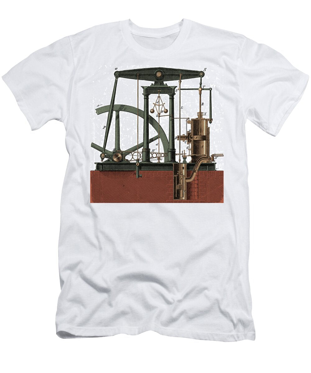 Watts Steam Engine 18th Century Science Source T-Shirt