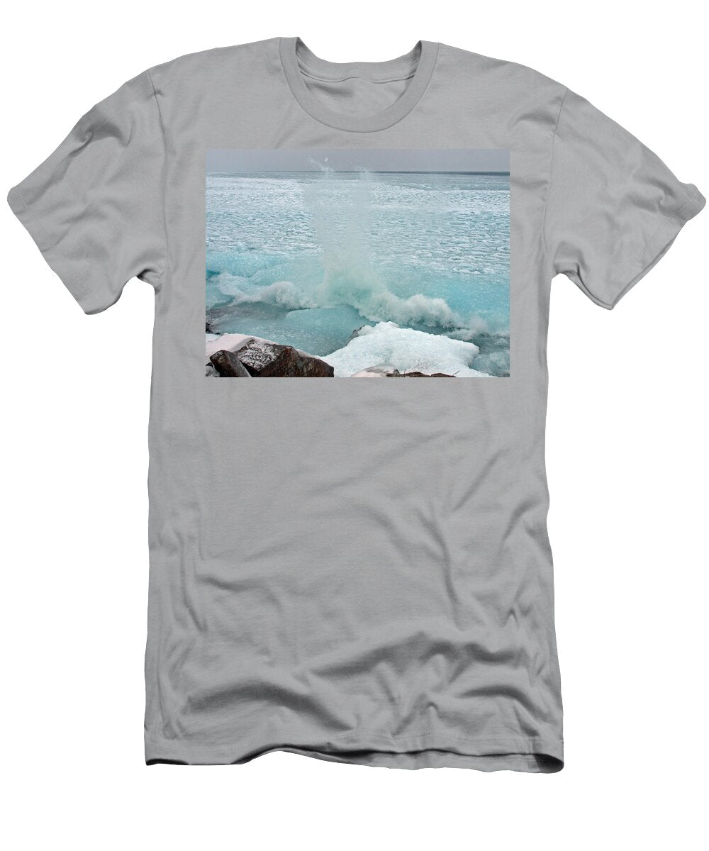 Waves of Pancake Ice Crashing Ashore Melissa Peterson T-Shirt