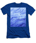 Waves of Sky Blue and Ultramarine Watercolor Abstract Irina Sztukowski T-Shirt