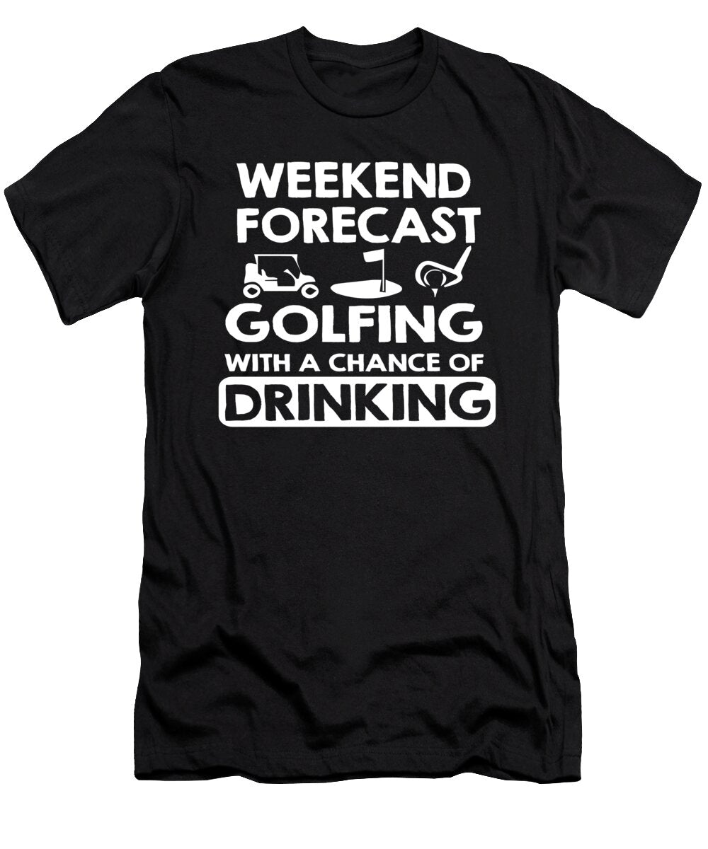 Weekend Forcast Golfing Jacob Zelazny T-Shirt