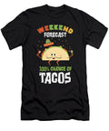 Weekend Forecast Cinco De Mayo Mexico Chili Mexican Nachos Gift Thomas Larch T-Shirt