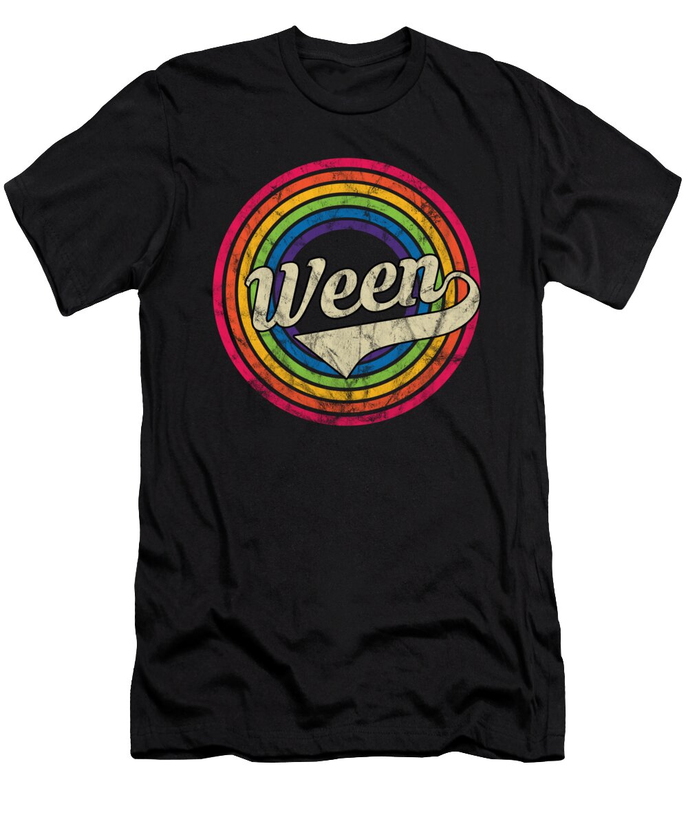 Ween Retro Rainbow Faded Style Jonathan Leedoms T-Shirt