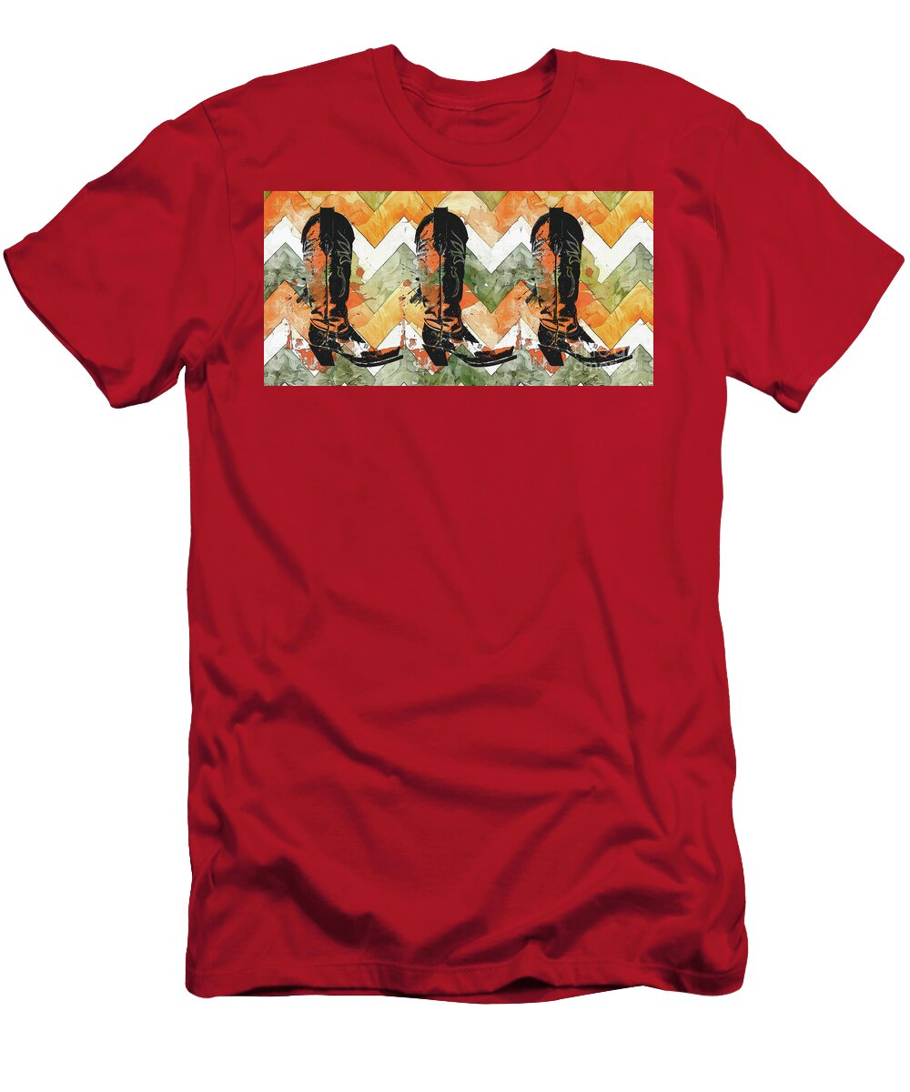 Western Boot Collage Tina Lecour T-Shirt