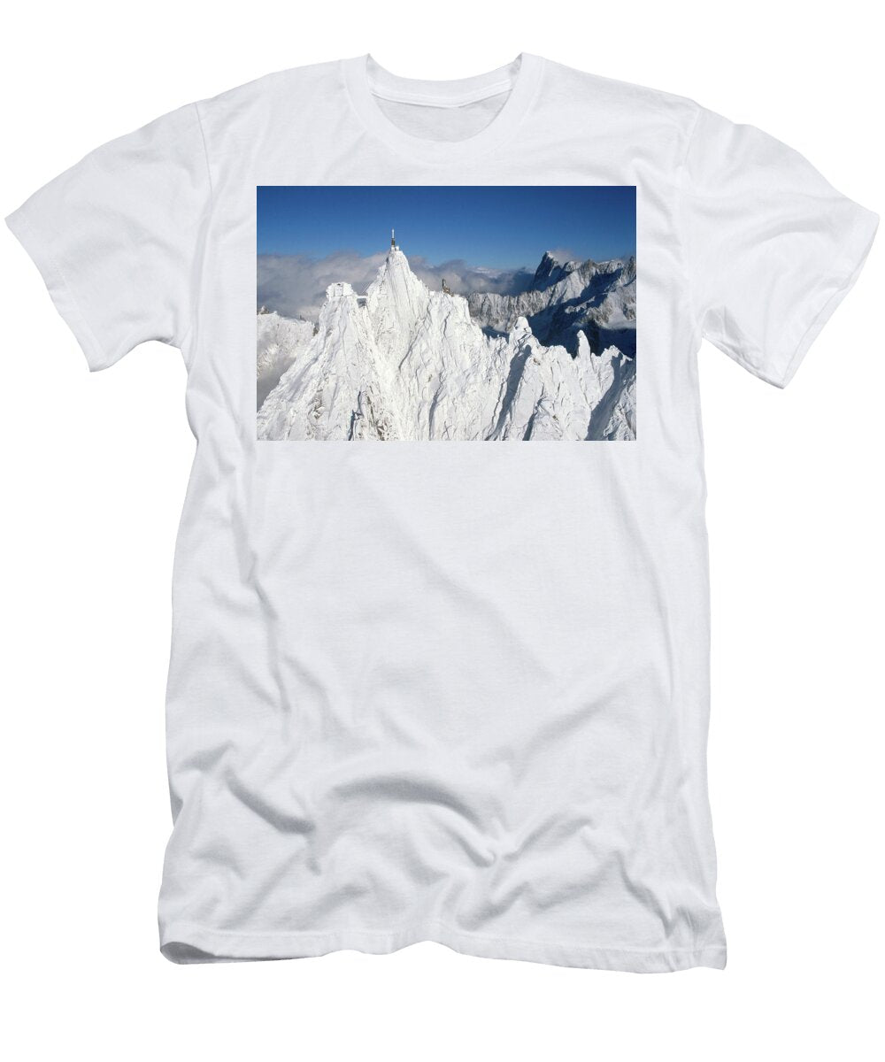 Western Face of Aiguille Du Midi Mario Colonel T-Shirt