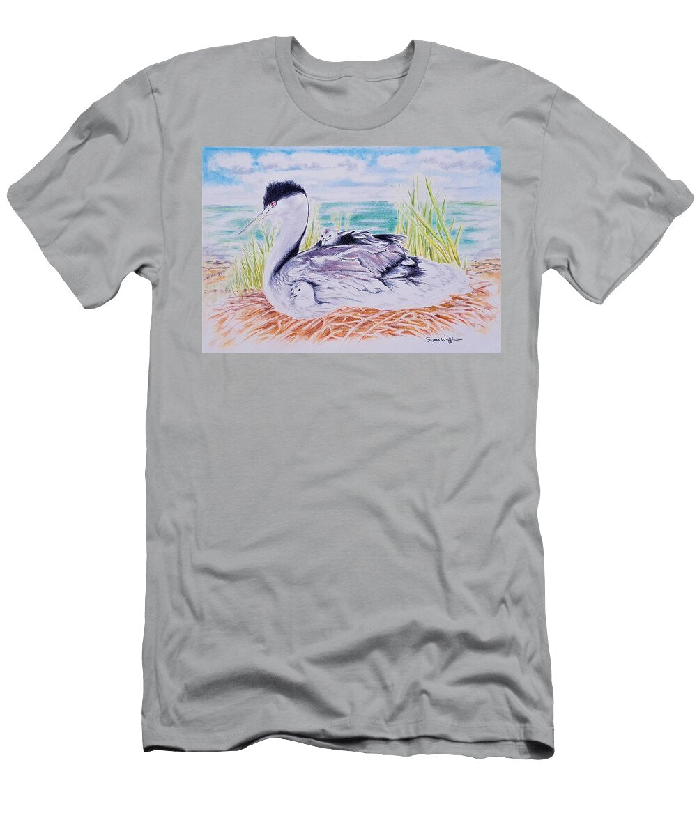 Western Grebe Susan Waffle T-Shirt