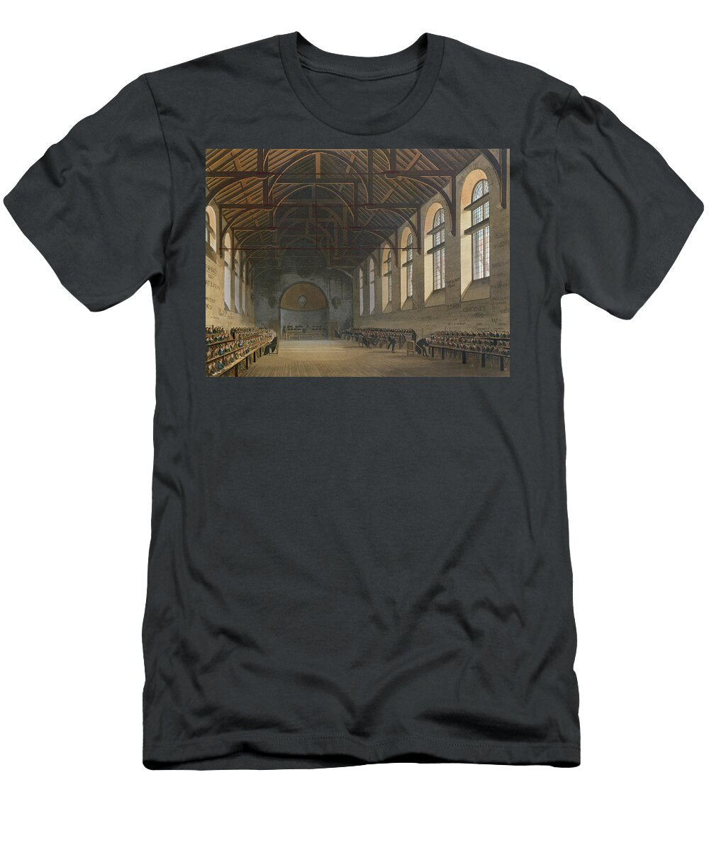 Westminster School Room From History of Westminster School Part of History of the Colleges Augustus Charles Pugin T-Shirt