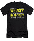 What Do I Drink Whiskey in the Morning and Hard Stuff in the Evening Jacob Zelazny T-Shirt