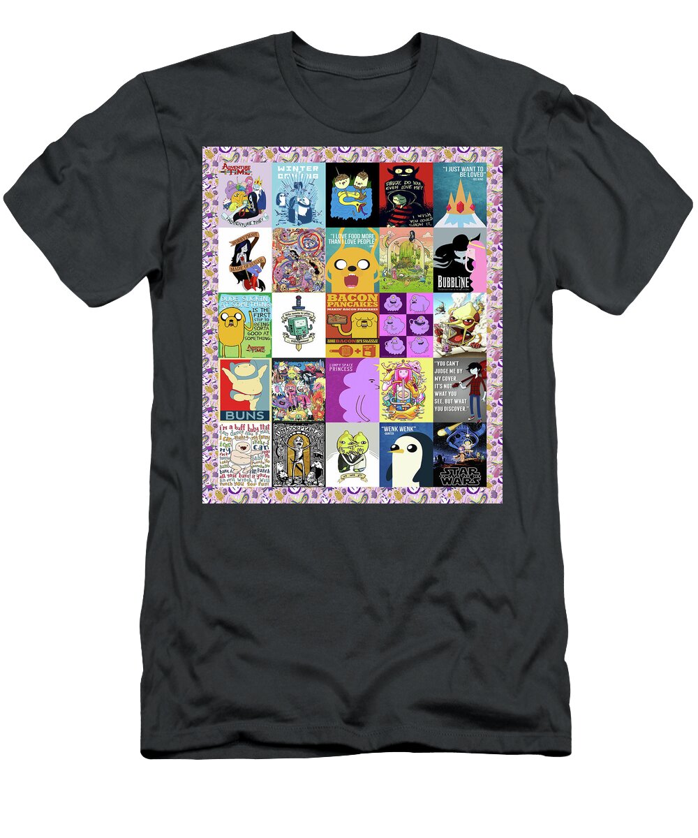 Whimsical Cartoon Fantasy Character Collage Poster George W Eftang T-Shirt