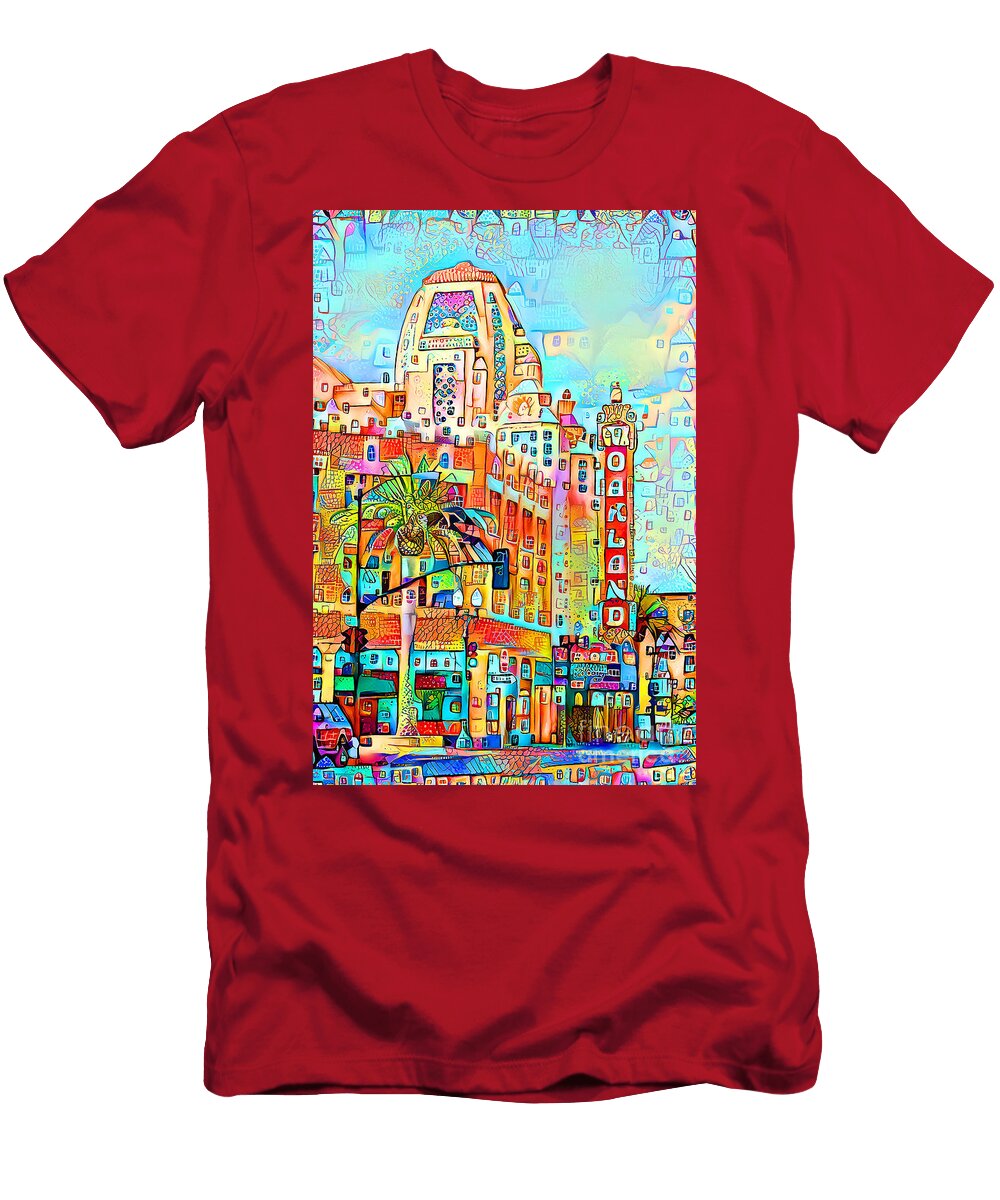 Whimsical Cityscape Oakland Fox Theatre 20210418 Wingsdomain Art and Photography T-Shirt