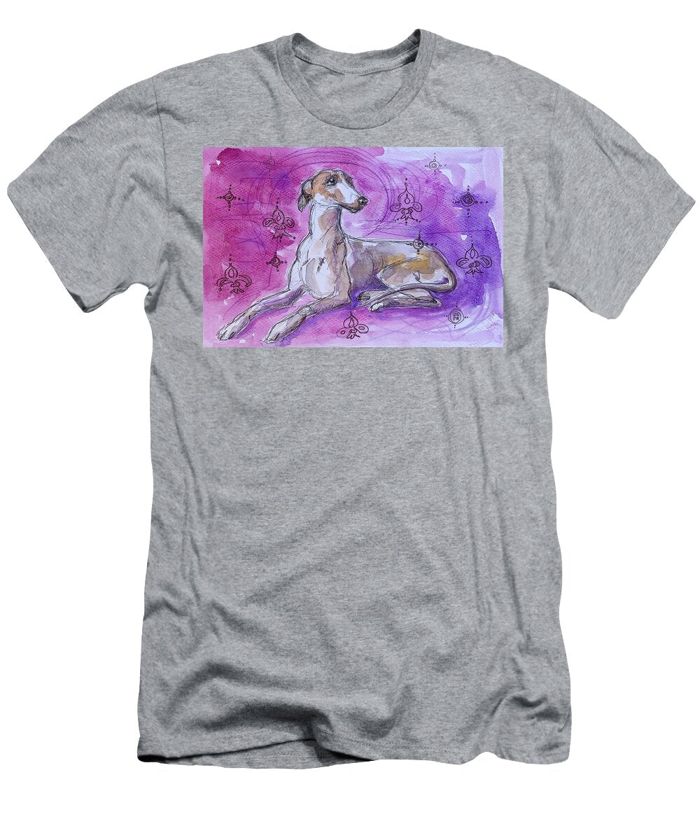 Whippet in Purple Zelda Tessadori T-Shirt